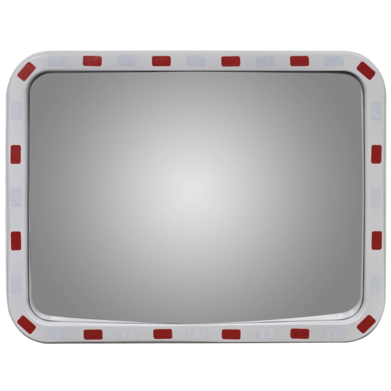 Miroir de trafic convexe rectangulaire 60x80cm et réflecteurs 