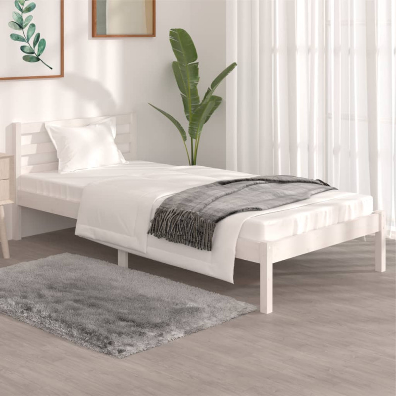 Cadre de lit sans matelas 90x190 cm blanc