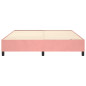 Cadre de lit sans matelas rose 160x200 cm velours