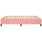 Cadre de lit sans matelas rose 160x200 cm velours