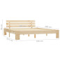 Cadre de lit sans matelas 160x200 cm bois massif de pin