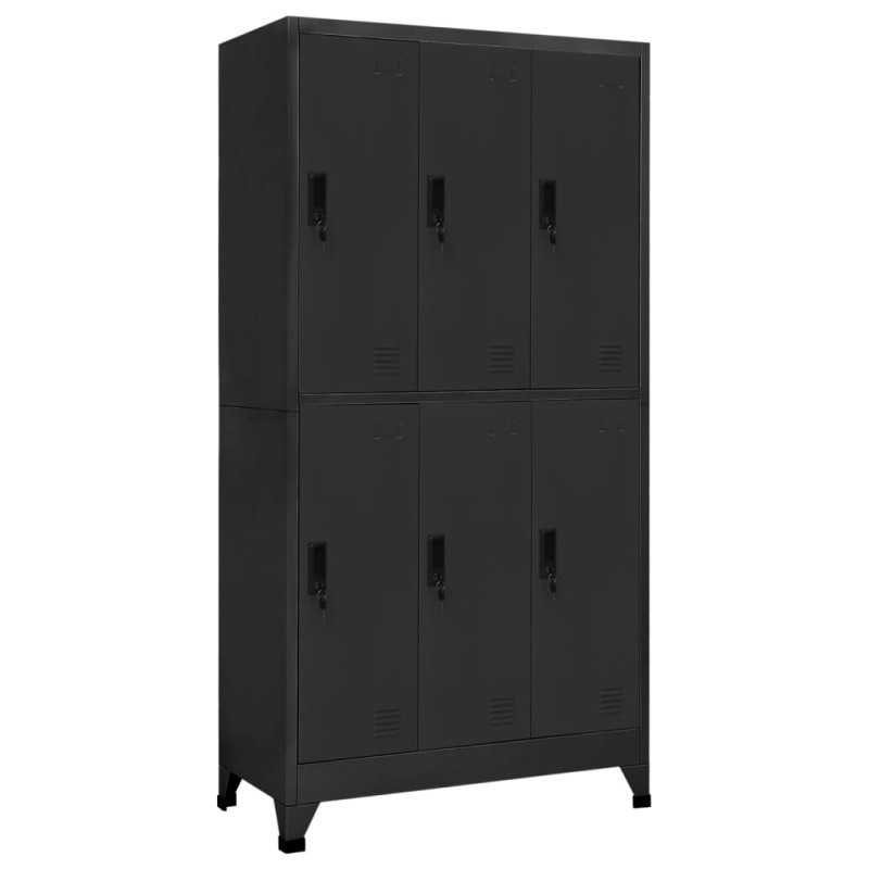 Armoire à casiers Anthracite 90x45x180 cm Acier