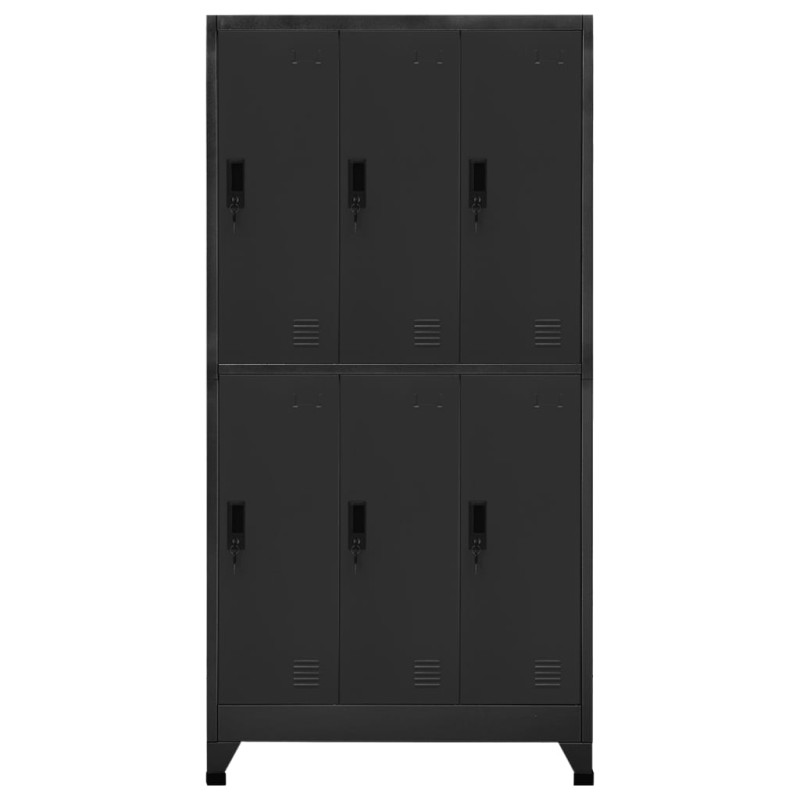 Armoire à casiers Anthracite 90x45x180 cm Acier