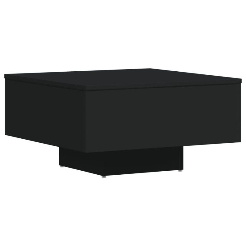 Table basse noir 60x60x31,5 cm bois d ingénierie