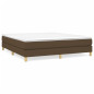 Cadre de lit sans matelas marron foncé 180x200 cm tissu