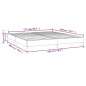 Cadre de lit sans matelas marron foncé 180x200 cm tissu