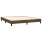 Cadre de lit sans matelas marron foncé 180x200 cm tissu