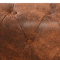 Canapé d angle Chesterfield 6 Places Cuir artificiel Marron 