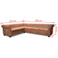 Canapé d angle Chesterfield 6 Places Cuir artificiel Marron 