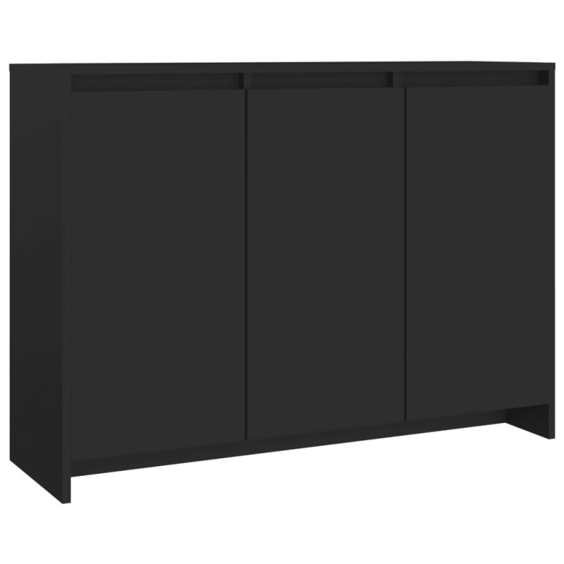 Buffet Noir 102x33x75 cm Bois d ingénierie