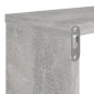 Étagères cube murales 2 pcs gris béton bois d ingénierie