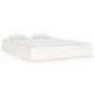 Cadre de lit sans matelas blanc bois massif 120x190 cm