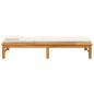 Chaise longue coussin oreiller blanc crème bois massif acacia