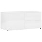 Meuble TV Blanc brillant 80x34x36 cm Bois d ingénierie