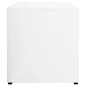 Meuble TV Blanc brillant 80x34x36 cm Bois d ingénierie