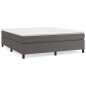 Cadre de lit sans matelas gris 160x200 cm similicuir