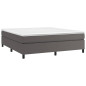 Cadre de lit sans matelas gris 160x200 cm similicuir