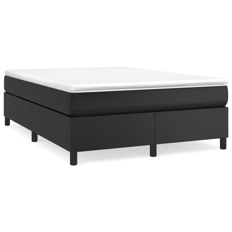 Cadre de lit sans matelas noir 140x190 cm similicuir