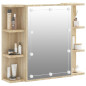 Armoire à miroir avec LED Chêne sonoma 70x16,5x60 cm