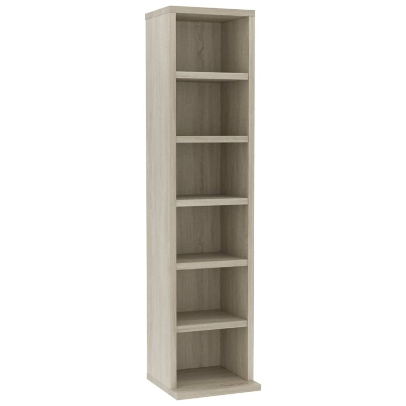 Armoire à CD Chêne sonoma 21x20x88 cm Bois d ingénierie