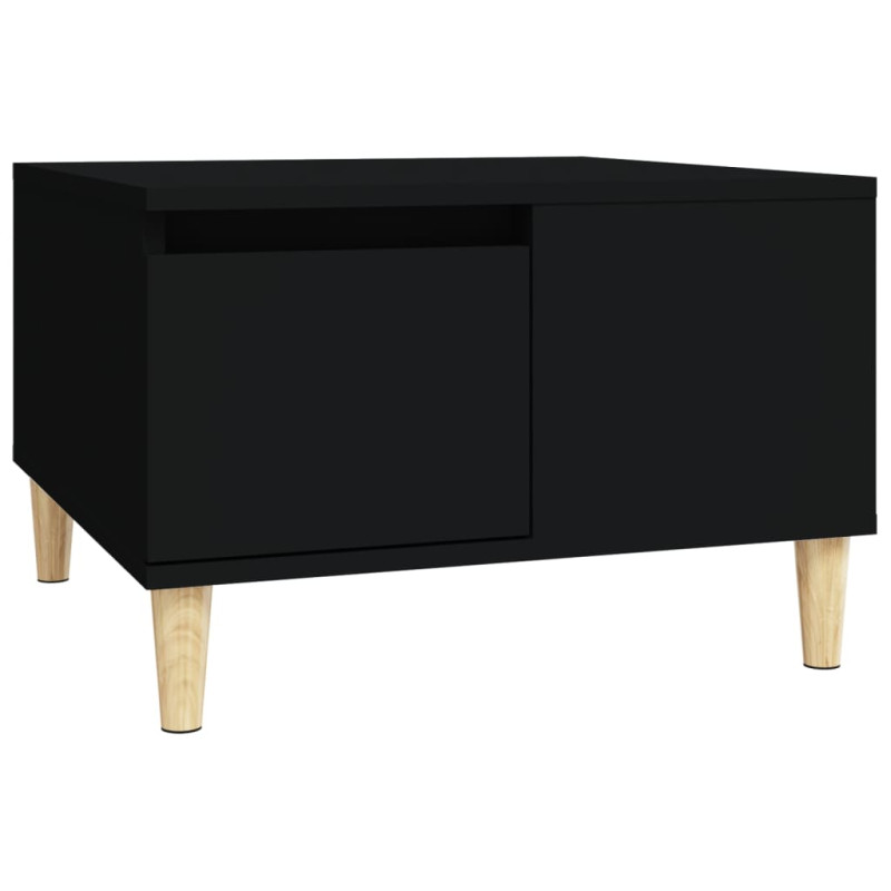 Table basse noir 55x55x36,5 cm bois d ingénierie