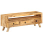 Meuble TV 110x30x40 cm Bois massif de manguier