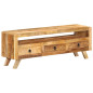 Meuble TV 110x30x40 cm Bois massif de manguier