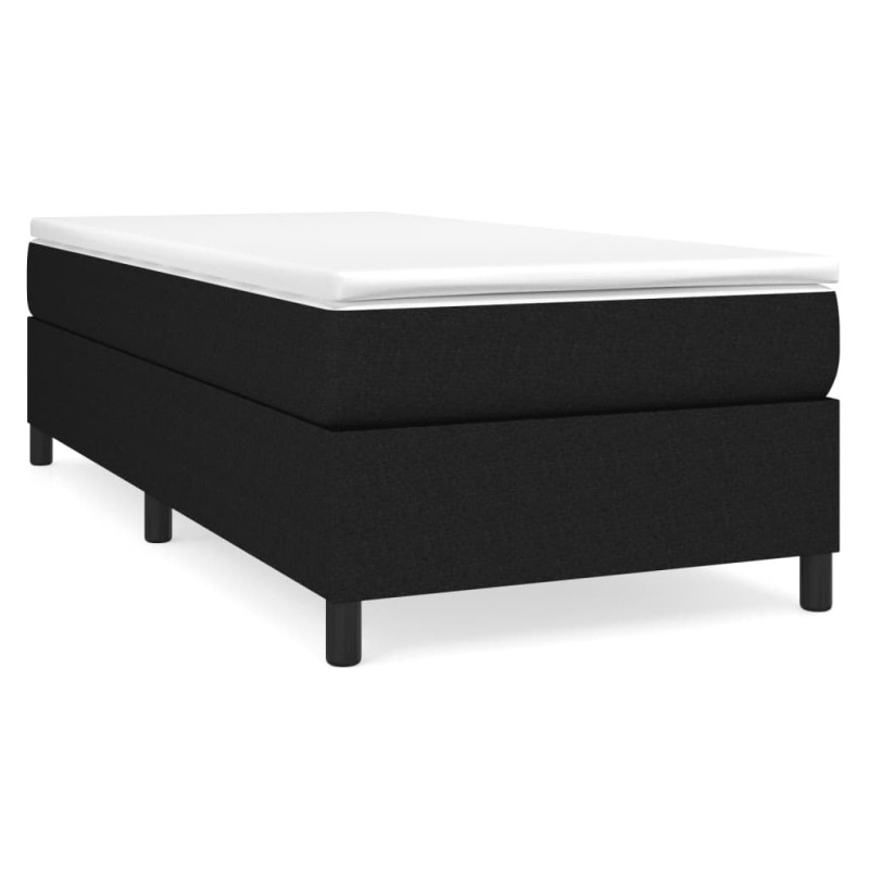 Cadre de lit sans matelas noir 90x190 cm tissu