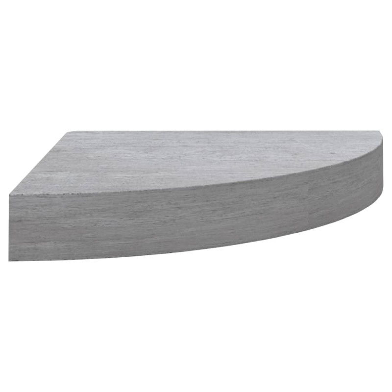 Étagère d angle murale Gris béton 35x35x3,8 cm MDF