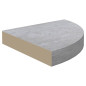 Étagère d angle murale Gris béton 35x35x3,8 cm MDF