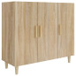 Buffet chêne sonoma 90x34x80 cm bois d ingénierie