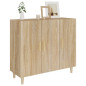 Buffet chêne sonoma 90x34x80 cm bois d ingénierie