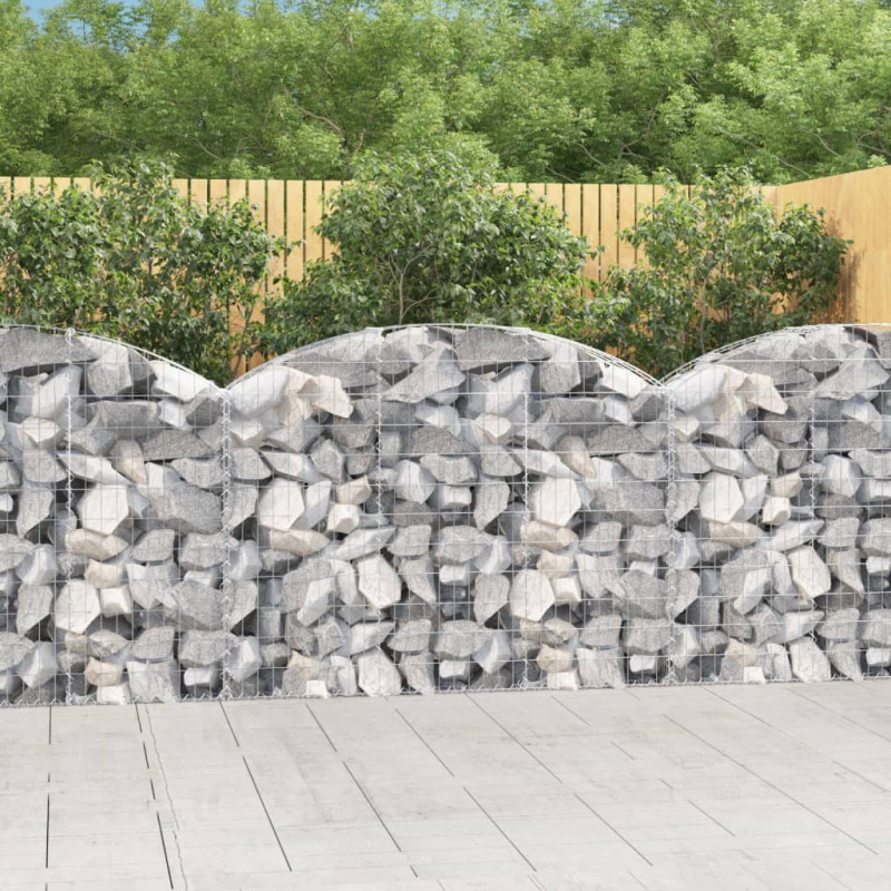 Panier de gabions arqué 150x30x100 120 cm Fer galvanisé