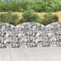 Panier de gabions arqué 150x30x100 120 cm Fer galvanisé