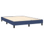 Cadre de lit sans matelas bleu 140x190 cm tissu