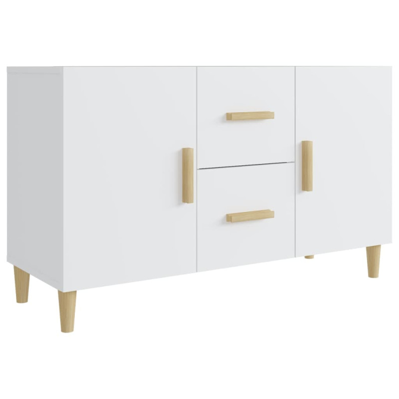 Buffet blanc 100x36x60 cm bois d ingénierie