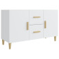 Buffet blanc 100x36x60 cm bois d ingénierie