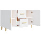 Buffet blanc 100x36x60 cm bois d ingénierie