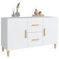 Buffet blanc 100x36x60 cm bois d ingénierie