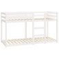 Lit superposé sans matelas blanc 75x190 cm bois de pin massif