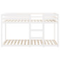 Lit superposé sans matelas blanc 75x190 cm bois de pin massif