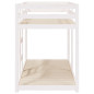 Lit superposé sans matelas blanc 75x190 cm bois de pin massif