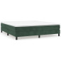 Cadre de lit sans matelas vert foncé 160x200 cm velours