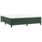 Cadre de lit sans matelas vert foncé 160x200 cm velours