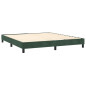 Cadre de lit sans matelas vert foncé 160x200 cm velours