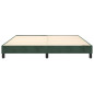 Cadre de lit sans matelas vert foncé 160x200 cm velours