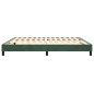 Cadre de lit sans matelas vert foncé 160x200 cm velours