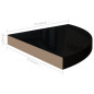 Étagères d angle flottantes 2pcs noir brillant 35x35x3,8 cm MDF