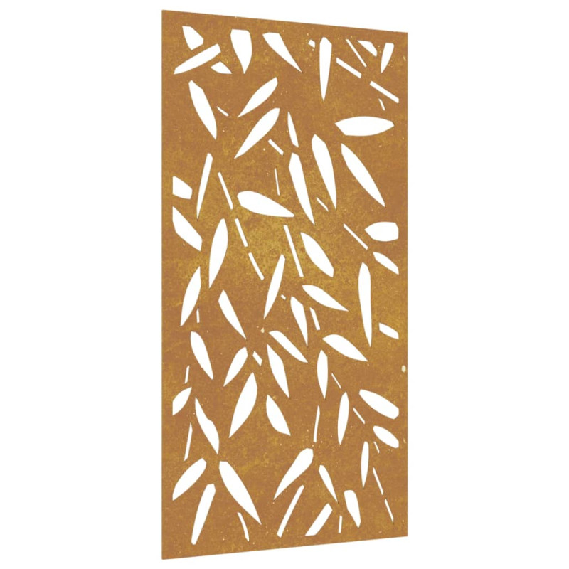 Décoration murale jardin 105x55 cm design de feuille de bambou