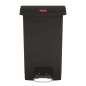 Rubbermaid Poubelle à pédale Slim Jim 50 L Noir